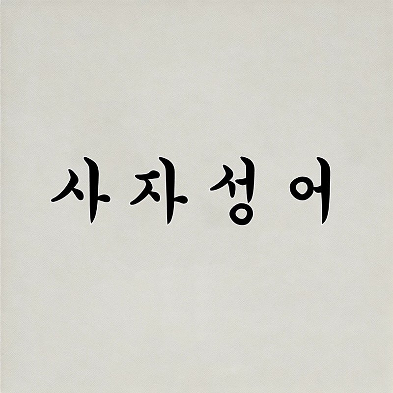 사자성어 맞추기 (객관식)