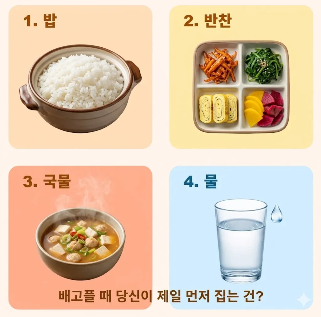 배고플 때 뭐부터 먹어? 심리 테스트