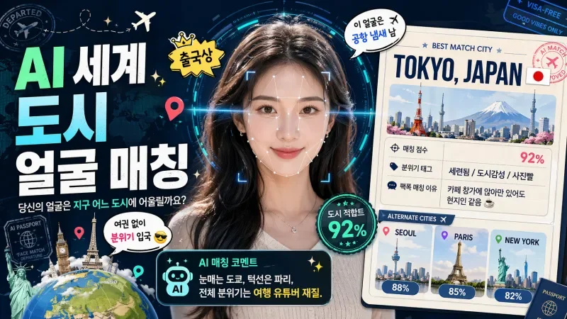 AI 세계 도시 얼굴 매칭