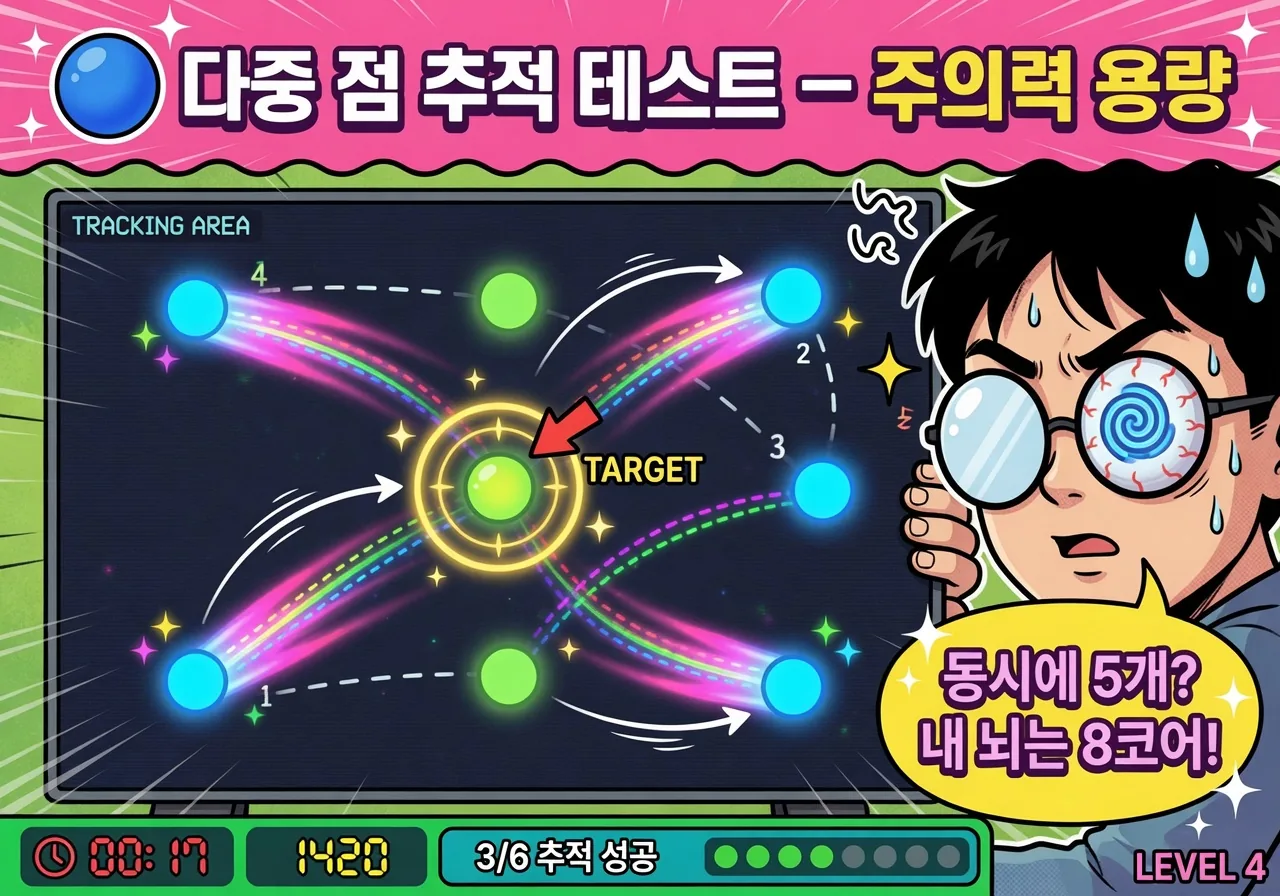 🔵 다중 점 추적 테스트 — 주의력 용량 측정