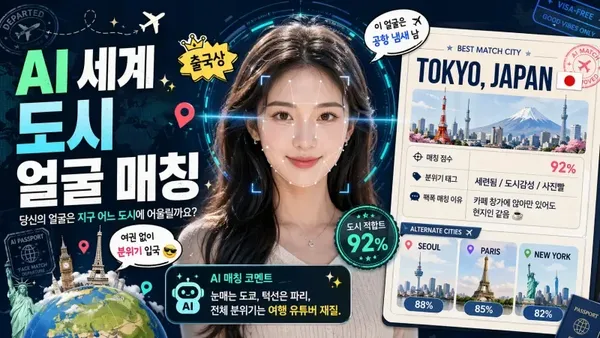 AI 세계 도시 얼굴 매칭