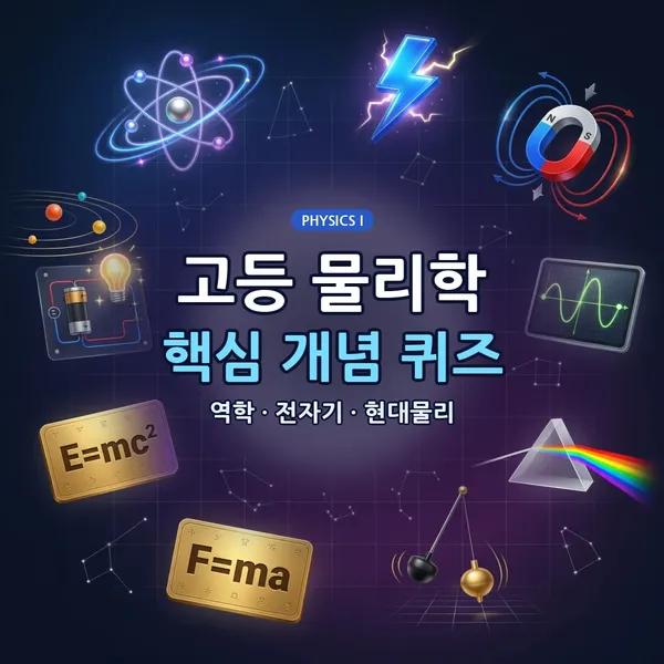 고등학교 물리학Ⅰ 핵심 개념 퀴즈 — 역학·전자기·현대물리
