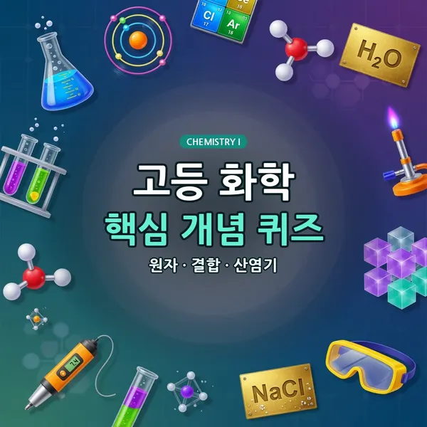 고등학교 화학Ⅰ 핵심 개념 퀴즈 — 원자·결합·산염기 총정리