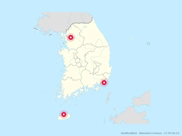 대한민국 시·군 위치 퀴즈 — 빨간 점, 여기 어디게?