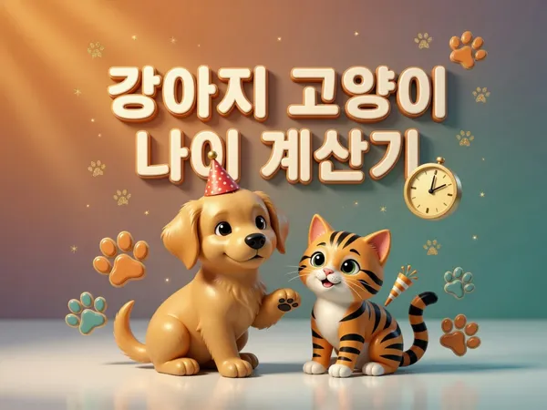 강아지 고양이 나이 계산기 - 우리 아이 나이를 사람 나이로 🐶🐱